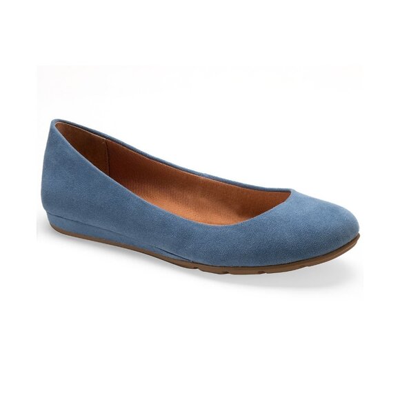 Sun + Stone Eliana Wide Width Ballet Flats Blue Size 11 $59 - Picture 1 of 4